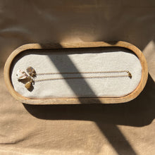 Load image into Gallery viewer, Touchstone Pendant Necklace: 18k gold plated chain with foraged shell, heritage button, and golden rutilated quartz pendants