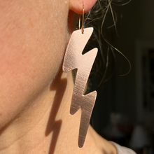 Load image into Gallery viewer, Copper Lightning Earrings