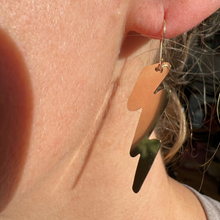 Load image into Gallery viewer, 14k Gold Fill Mini Lightning Earrings
