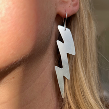 Load image into Gallery viewer, Sterling Silver Lightning Earrings