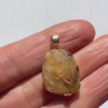 Load and play video in Gallery viewer, Seed Pendant: Gold Rutile Quartz with Bronze Setting [0014]
