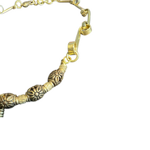 Load image into Gallery viewer, Affinity Chain Necklace: vintage hotel key tag, brass beads and fish clasp