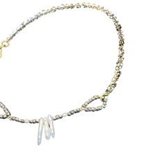 Load image into Gallery viewer, Affinity Chain Necklace: Mixed with pyrite and white pearl sticks
