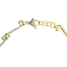 Load image into Gallery viewer, Affinity Chain Necklace: vintage ceramic beads and chunky lapis lazuli