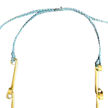 Load image into Gallery viewer, Affinity Chain Necklace: Chalcedony and kyanite stone beads
