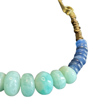 Load image into Gallery viewer, Affinity Chain Necklace: Chalcedony and kyanite stone beads
