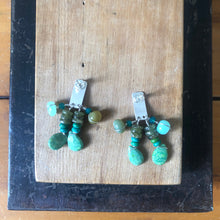 Load image into Gallery viewer, Tassel Earrings: Sterling Silver Post Earrings with tassels of turquoise, opal and Czech glass beads