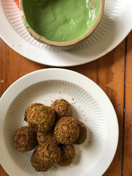 Air Fried Spicy Chickpea and Broccoli Falafel Balls