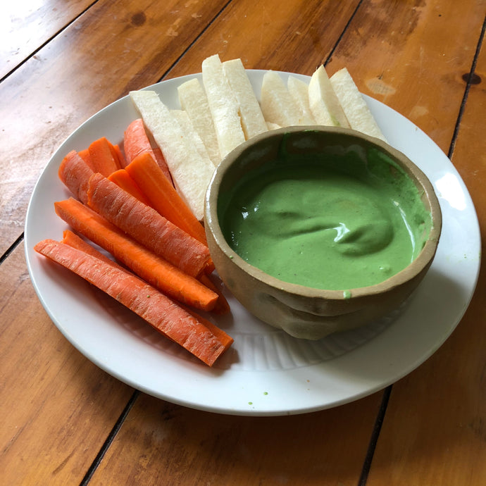 Jalapeños Spinach Crema with Zahtar