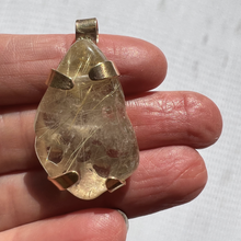 Load image into Gallery viewer, Seed Pendant: Rutilated Quartz with Bronze Setting [0010]

