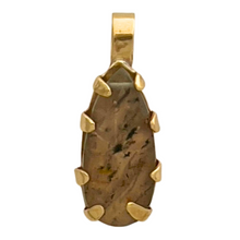 Load image into Gallery viewer, Seed Pendant: Black Rutile Quartz with Bronze Setting [0013]
