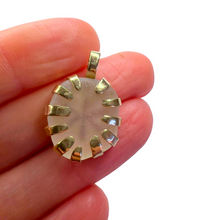 Load image into Gallery viewer, Seed Pendant: White Sea Glass with Bronze Setting [0019]
