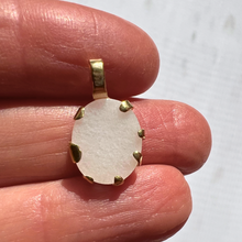 Load image into Gallery viewer, Seed Pendant: Milky Quartz and Bronze Setting [0002]
