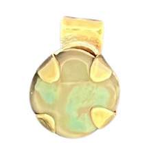 Load image into Gallery viewer, Seed Pendant: Green Opal and Bronze [0001]
