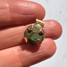 Load image into Gallery viewer, Seed Pendant: Green Opal and Bronze [0001]
