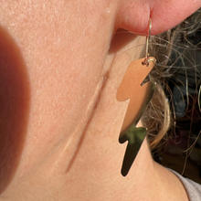Load image into Gallery viewer, 14k Gold Fill Mini Lightning Earrings

