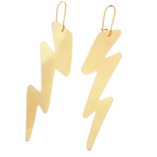 Load image into Gallery viewer, 14k Gold Fill Lightning Earrings
