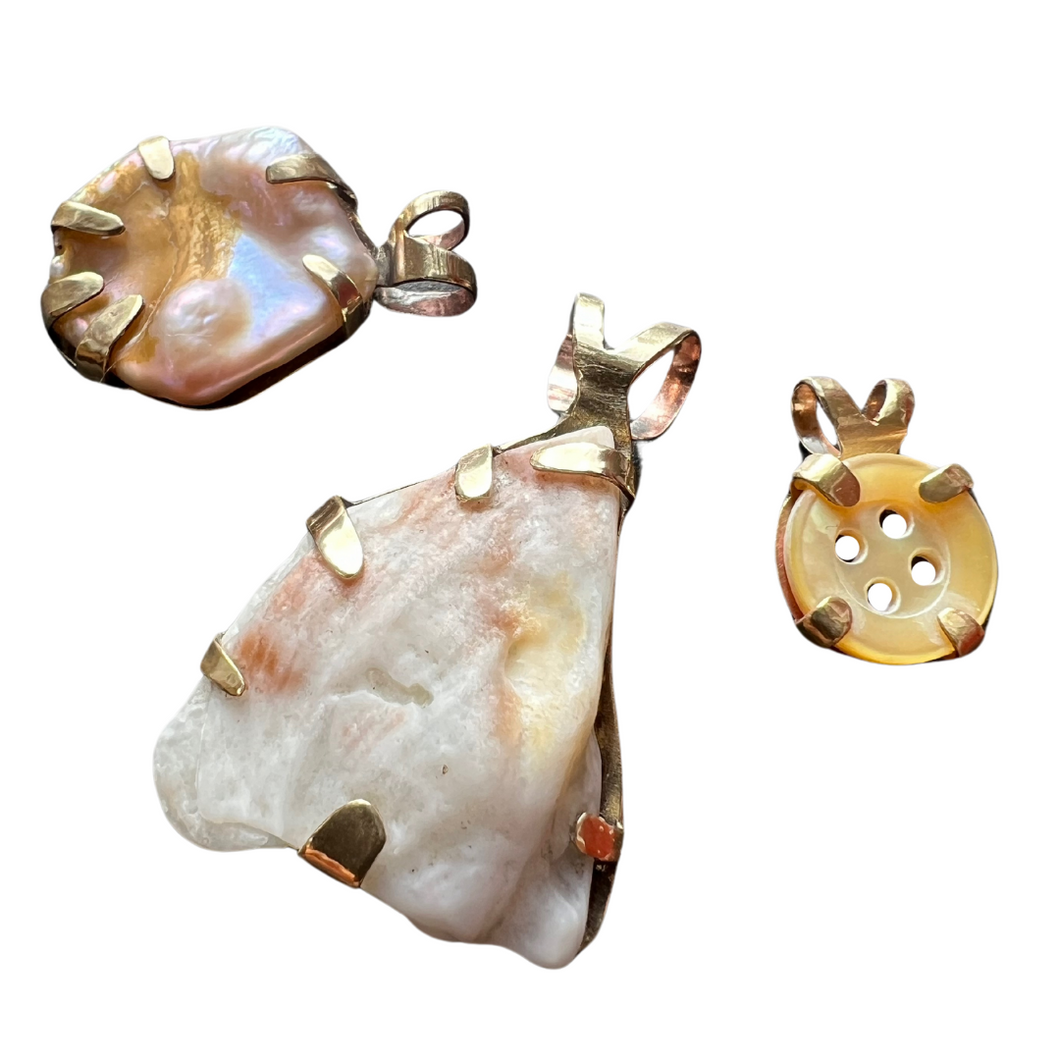 Seeds of Romance Collection: Shell, Button, Keshi Pearl [Set of 3]