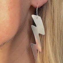 Load and play video in Gallery viewer, Sterling Silver Lightning Earrings
