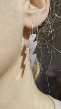 Load and play video in Gallery viewer, Sterling Silver Mini Lightning Earrings

