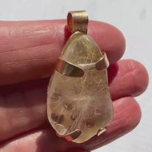 Load and play video in Gallery viewer, Seed Pendant: Rutilated Quartz with Bronze Setting [0010]
