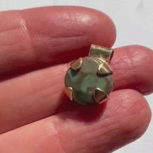 Load and play video in Gallery viewer, Seed Pendant: Green Opal and Bronze [0001]
