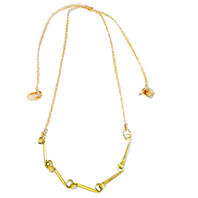 Load image into Gallery viewer, Tube Chain Necklace: Citrine
