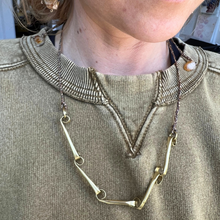 Load image into Gallery viewer, Tube Chain Necklace: Citrine
